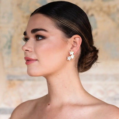 Pendientes Etoile Blanco nácar