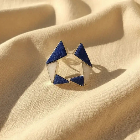 Pendientes Fénix Ed. Limitada Plata Azul y Blanco