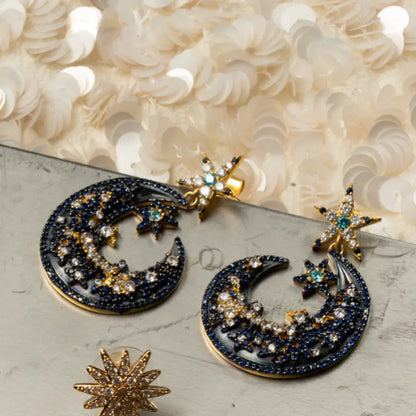 Pendientes Firmamento Azul noche Shine