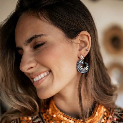 Pendientes Firmamento Azul noche Shine