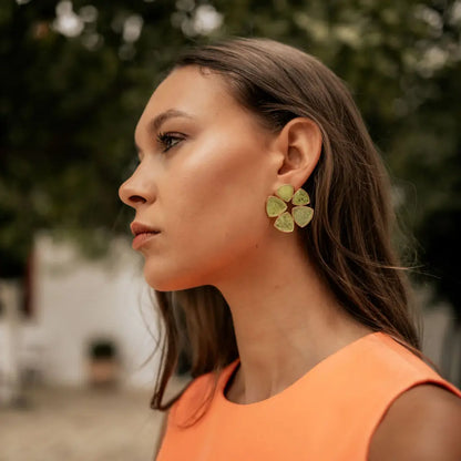 Pendientes Flor Batres Ed. Limitada Verde Lima