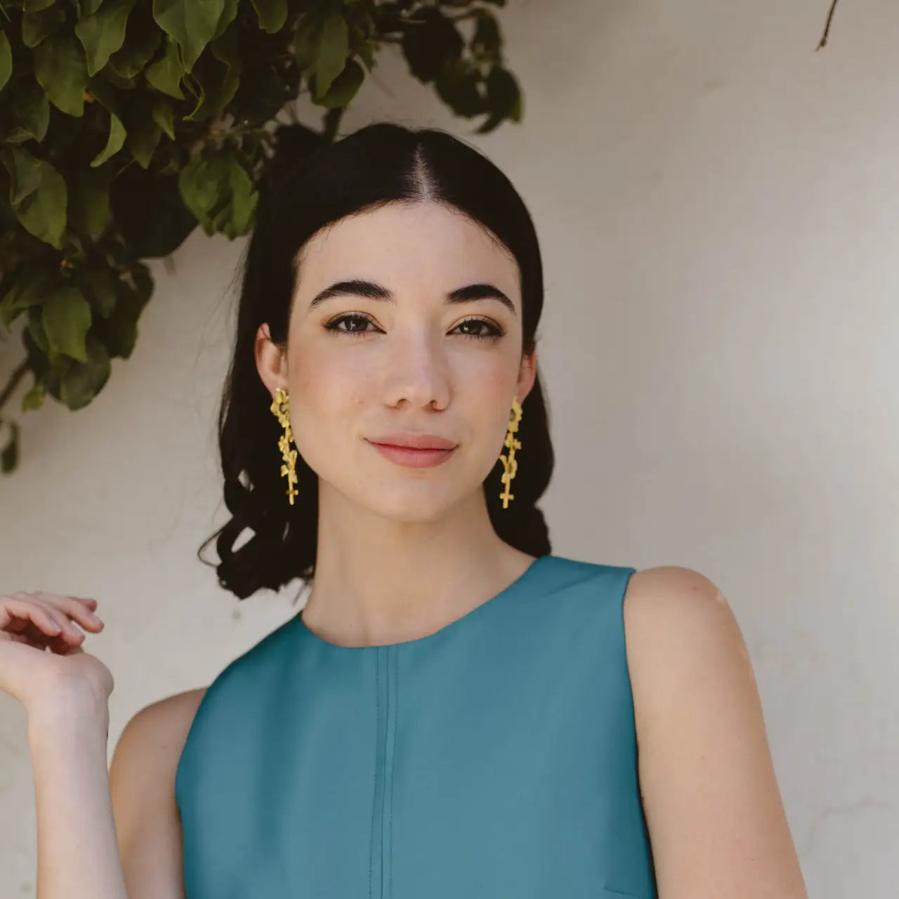 Pendientes Floralis Negro