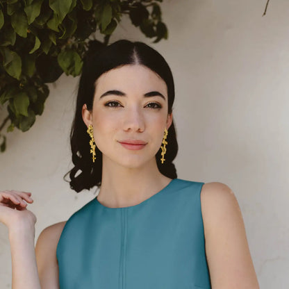 Pendientes Floralis Negro