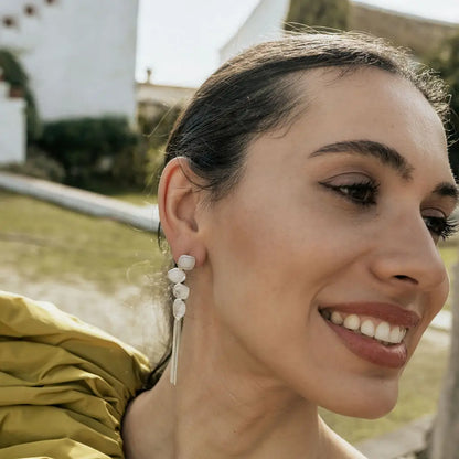 Pendientes Geniqui Ed. Limitada Plata Piedra Lunar