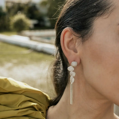 Pendientes Geniqui Ed. Limitada Plata Piedra Lunar