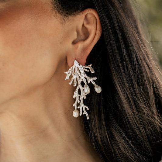 Pendientes Gobiidae Desmontable Ed. Limitada Plata Perlas