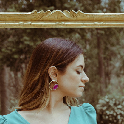 Pendientes Hera Fucsia mo