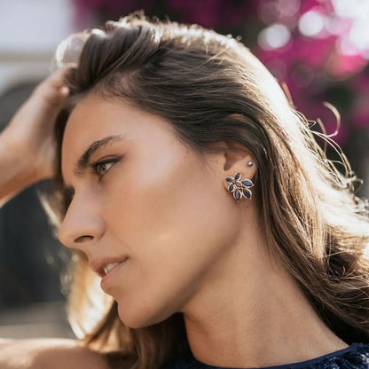 Pendientes Hielo Azul Lapis y Shine