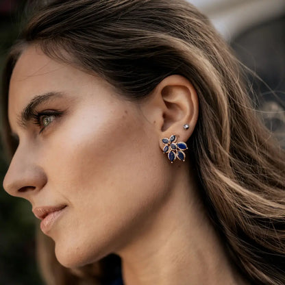 Pendientes Hielo Azul Lapis y Shine