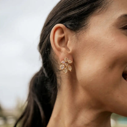 Pendientes Hielo Piedra lunar y Shine