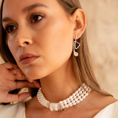 Pendientes Irene Plata Perla