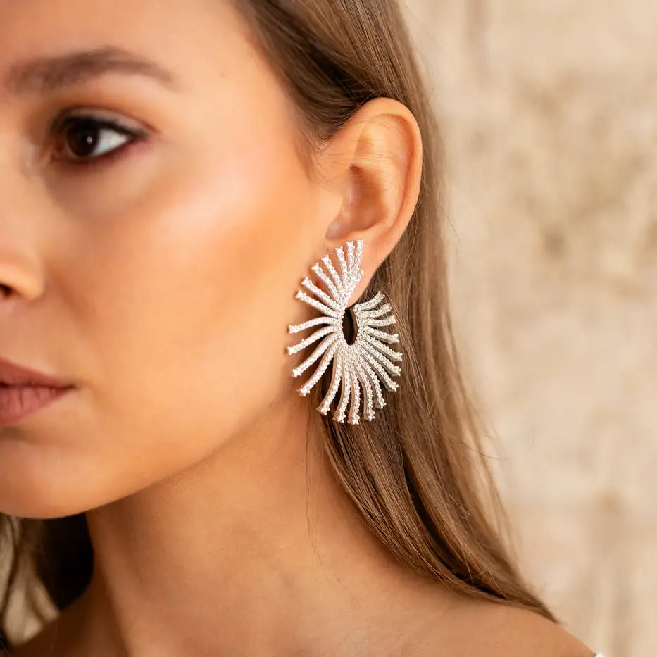 Pendientes Le Soleil Plata Shine