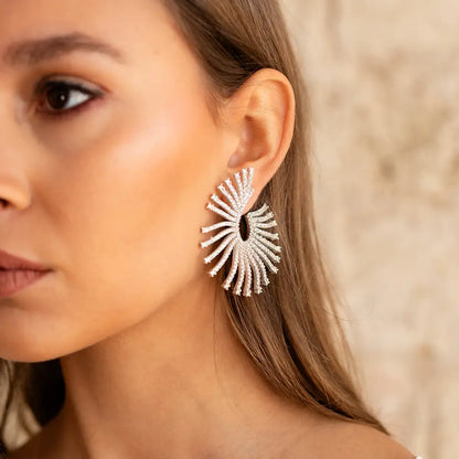 Pendientes Le Soleil Plata Shine