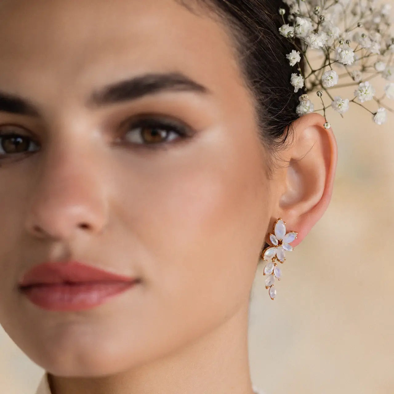 Pendientes Lucero Piedra Lunar