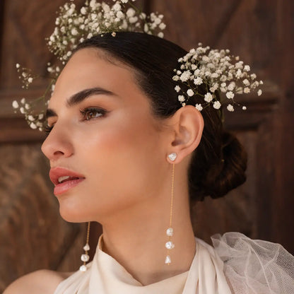 Pendientes Majestad Desmontable Perlas