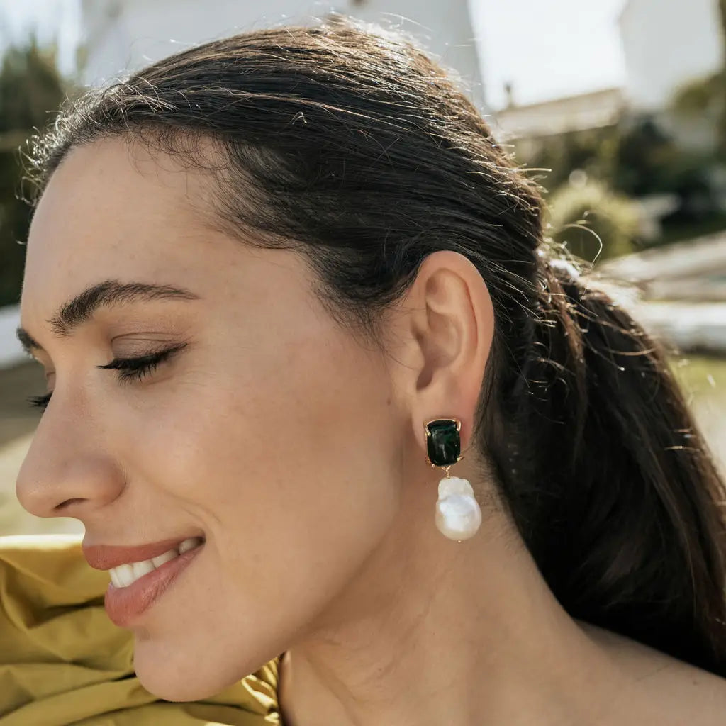Pendientes Marea Verde y Perla