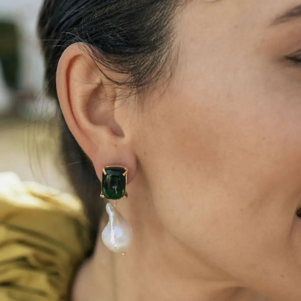Pendientes Marea Verde y Perla