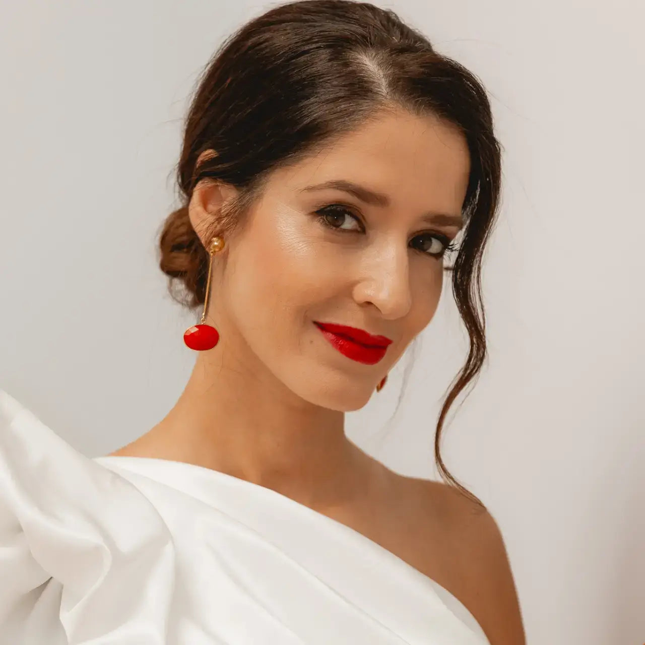 Pendientes Newton Rojo