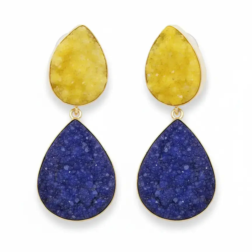 Pendientes Notredame Ed. Limitada Amarillo y Azul