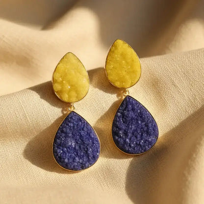 Pendientes Notredame Ed. Limitada Amarillo y Azul
