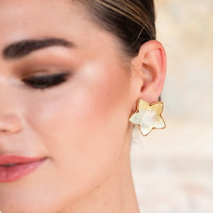 Pendientes Nova Blanco nácar