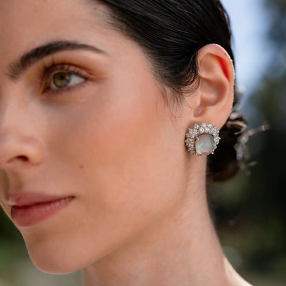 Pendientes Nube Plata Shine