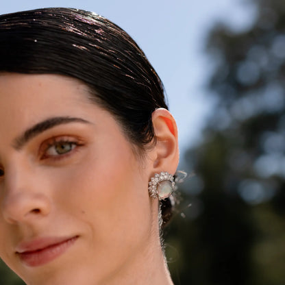 Pendientes Nube Plata Shine
