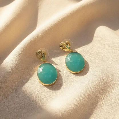 Pendientes Ovals Ed. Limitada Verde Agua