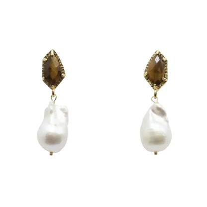 Pendientes Perlá Ed. Limitada Marrón y Perla