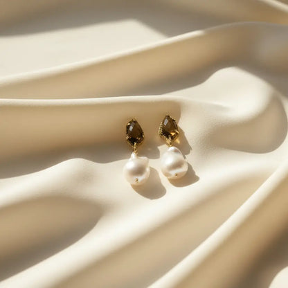 Pendientes Perlá Ed. Limitada Marrón y Perla