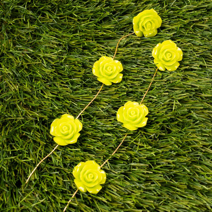 Pendientes Rociera 3 Flores Ed. Limitada Verde Lima