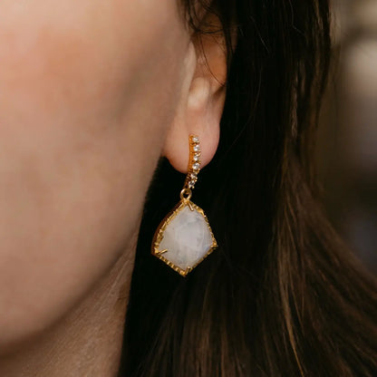Solene Shine Moonstone Earrings