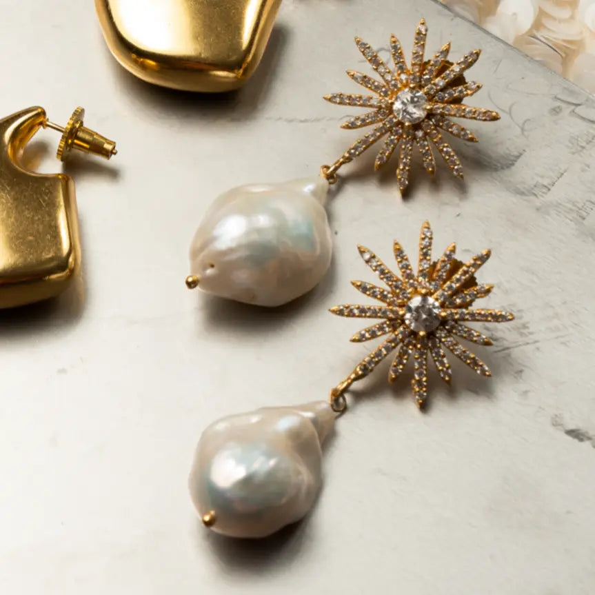 Pendientes Starshine M Perla