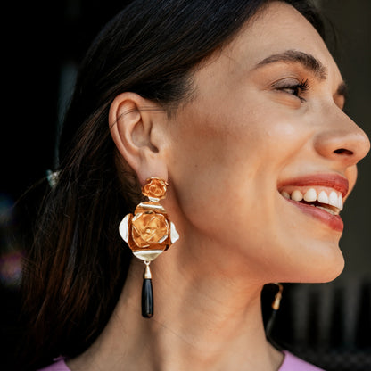 Pendientes Suspiro Flamenco Negro