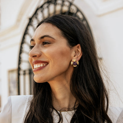 Pendientes Tronera Morado