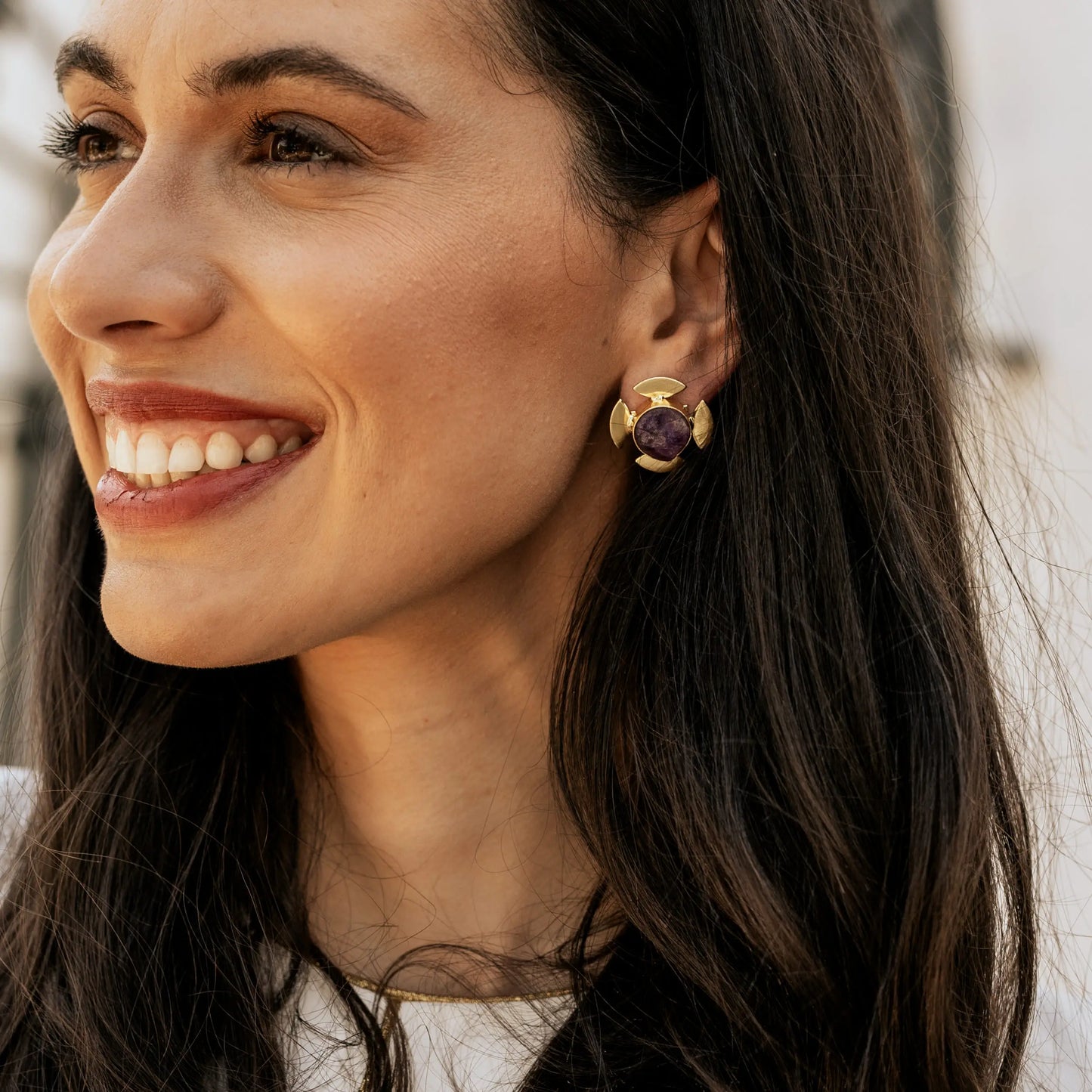 Pendientes Tronera Morado