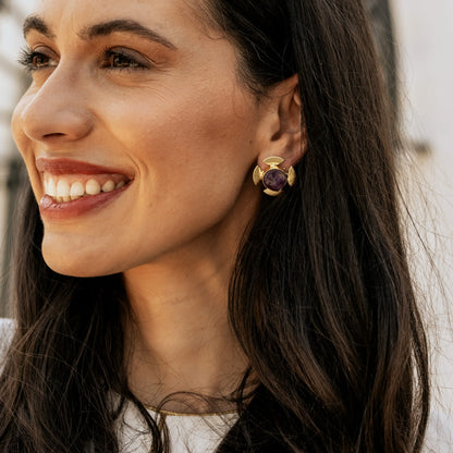 Pendientes Tronera Morado