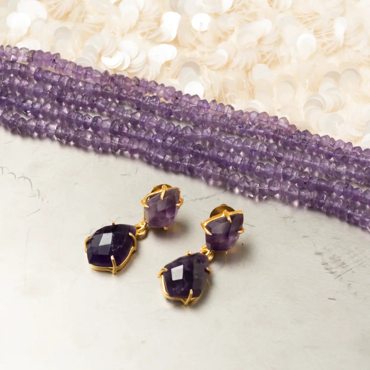 Pendientes Trovador Morado
