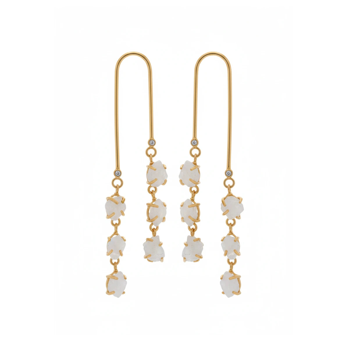 Pendientes Alazne Rough Piedra Lunar