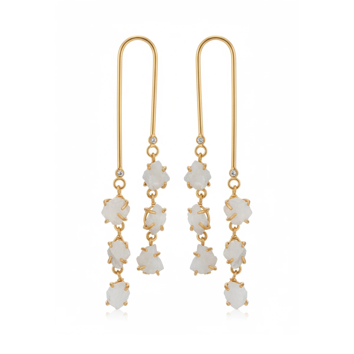 Pendientes Alazne Rough Piedra Lunar