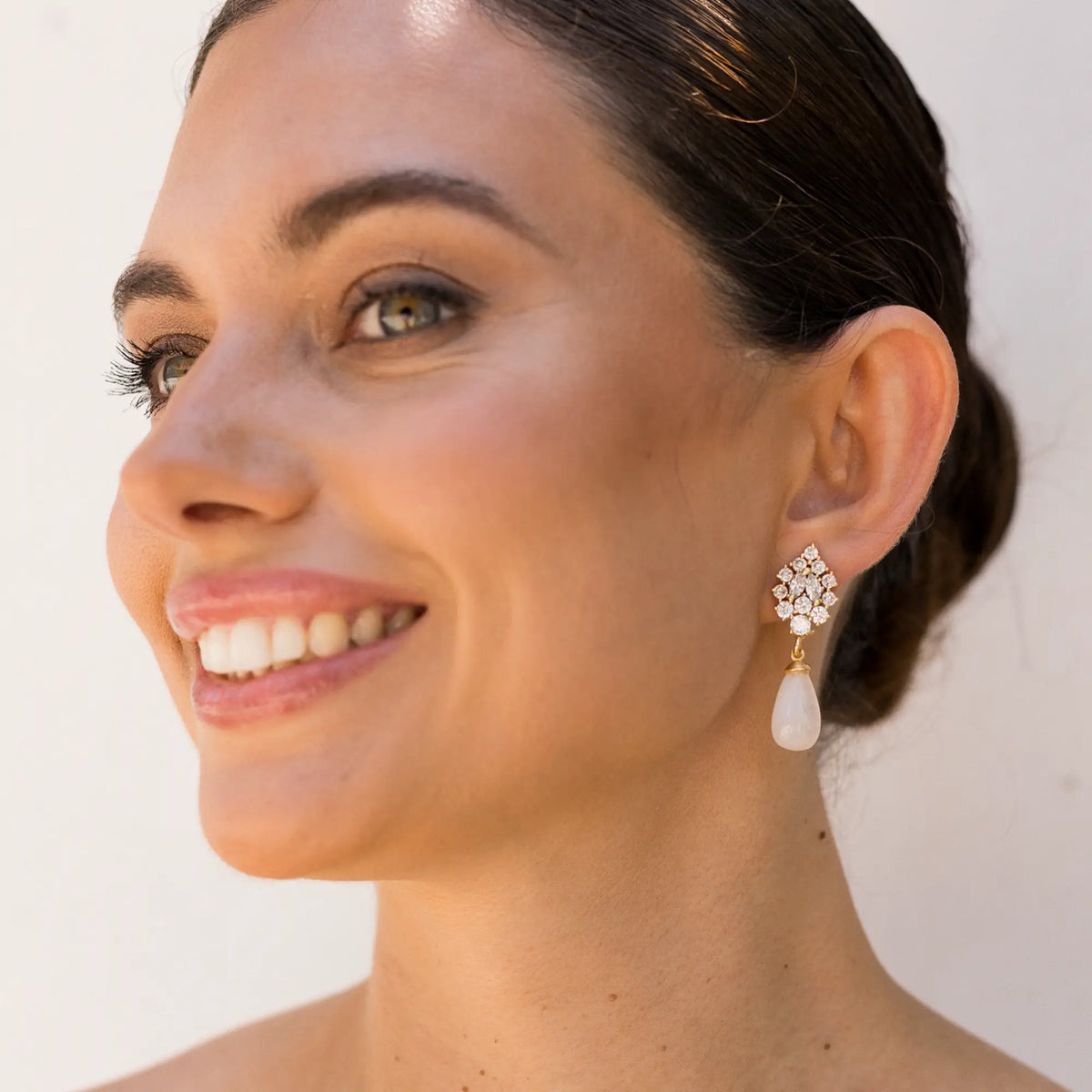 Pendientes Alhaja Shine Piedra Lunar