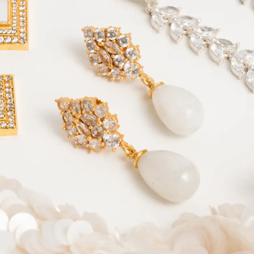 Pendientes Alhaja Shine Piedra Lunar