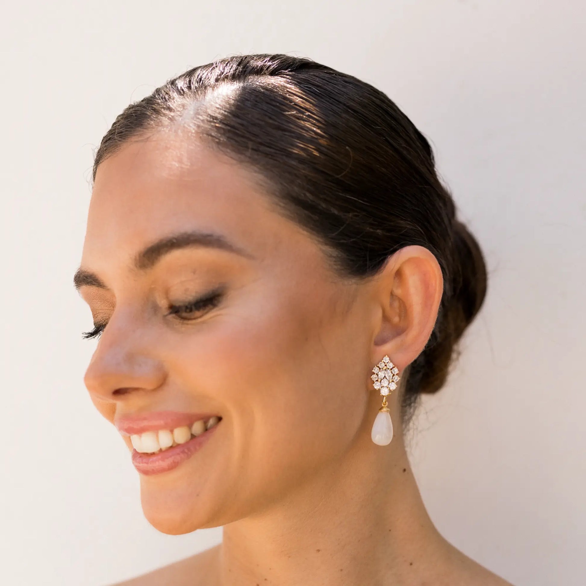 Pendientes Alhaja Shine Piedra Lunar