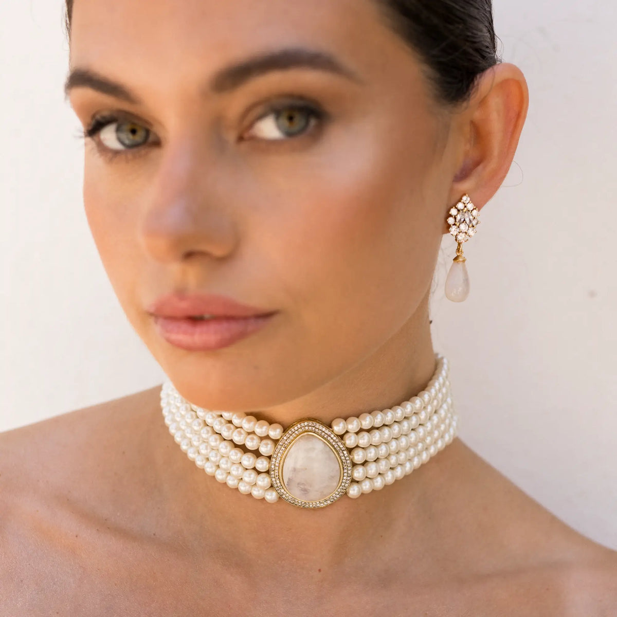 Pendientes Alhaja Shine Piedra Lunar