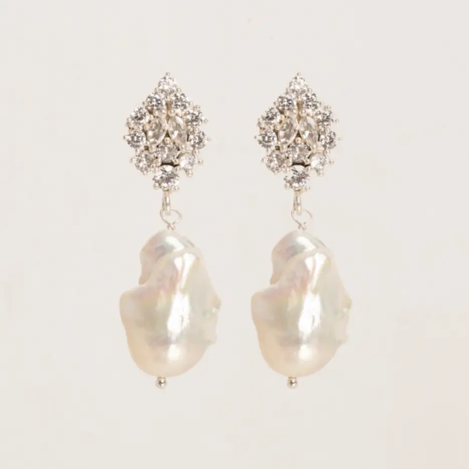 Pendientes Almera Plata Shine Perla