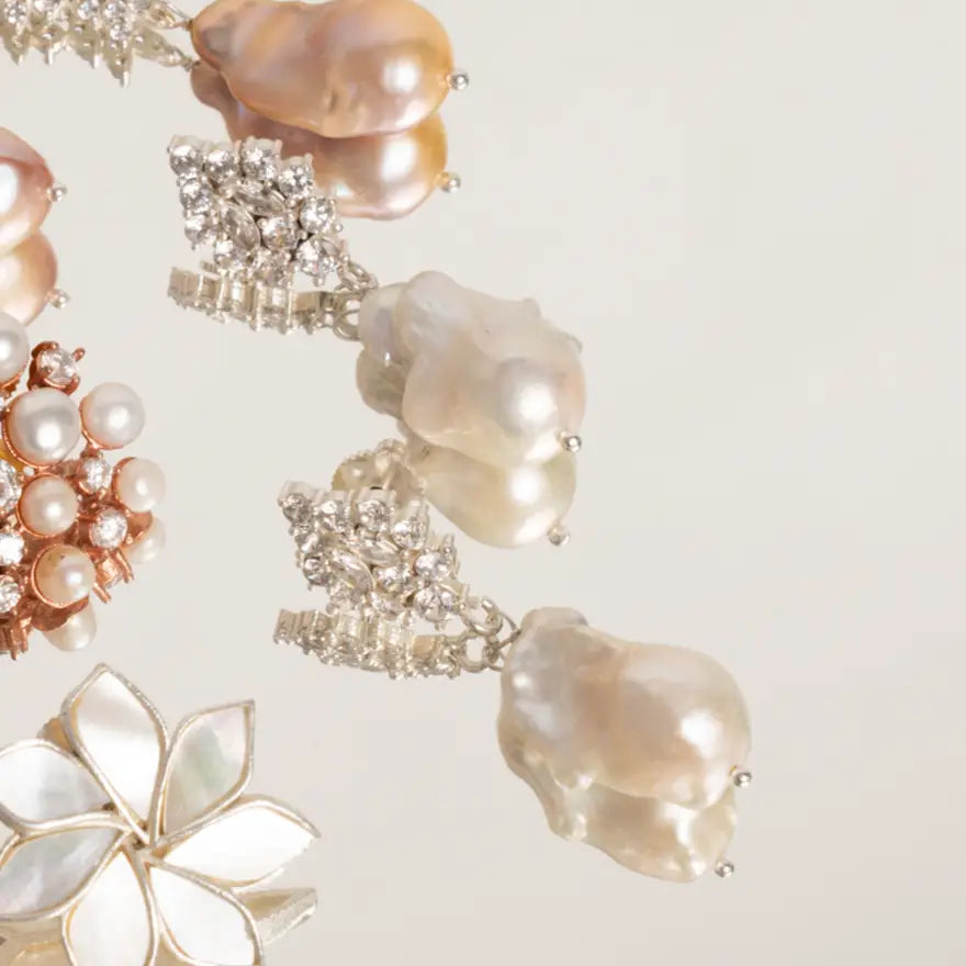 Pendientes Almera Plata Shine Perla