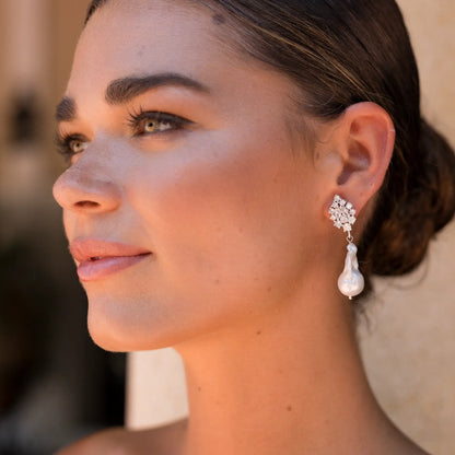 Pendientes Almera Plata Shine Perla