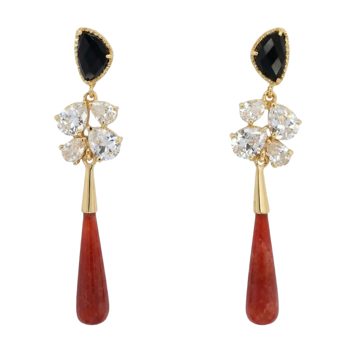 Amelia Earrings Black and Red