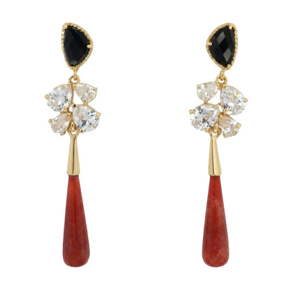 Amelia Earrings Black and Red