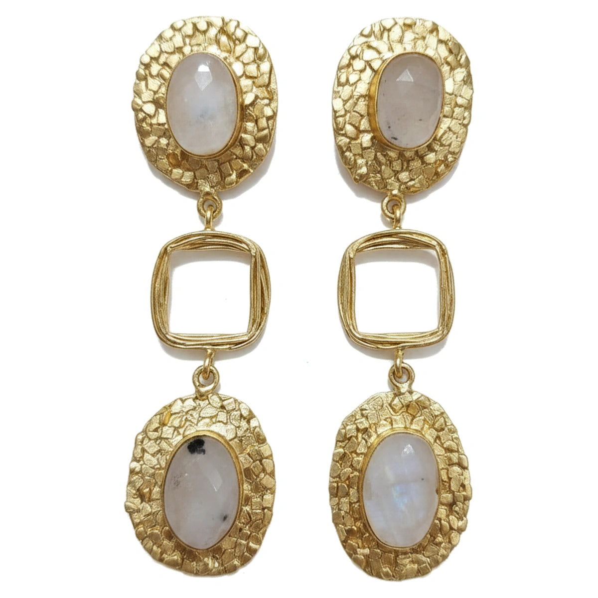 Pendientes Andrina Ed. Limitada Piedra lunar